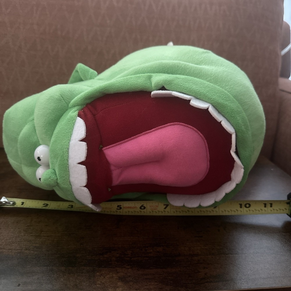 Ghostbusters Slimer Plush Green Ghost Big Mouth Tongue Stuffed Toy Funny Monster - Picture 6 of 6